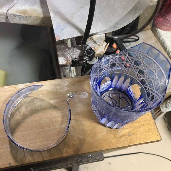 切子、割れた、