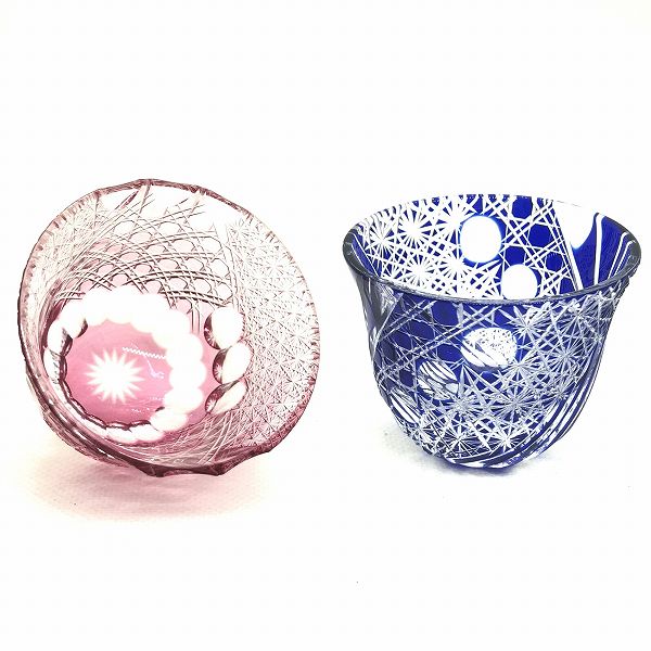 切子、らせん、螺旋、螺旋硝、ガラス、硝子、ぐいのみ、おちょこ、日本酒、冷酒、江戸切子の技法