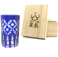 切子、江戸切子、底合わせ窪み市松ショットグラス、テキーラ、贈り物、プレゼント、伝統、初心者