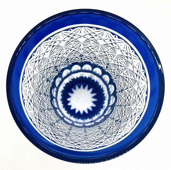 切子、平透かし菊繋ぎタンブラー、コップ、タンブラー、切子作家、伝統的な技法、伝統的、菊繋ぎ、