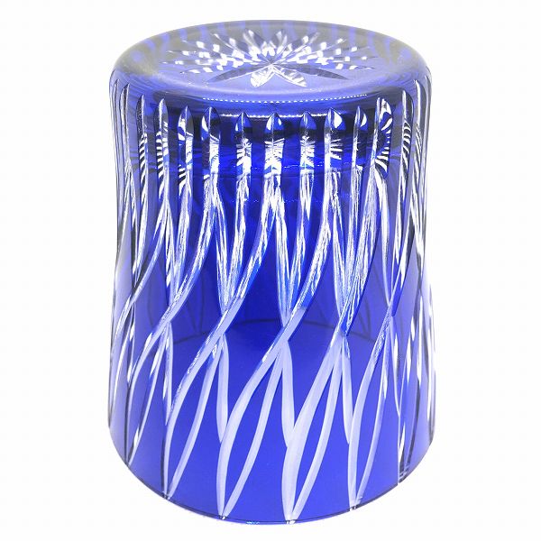 クロスロード天開ロックグラス、切子、伝統的な手法、コップ、切子作家、大きいグラス、