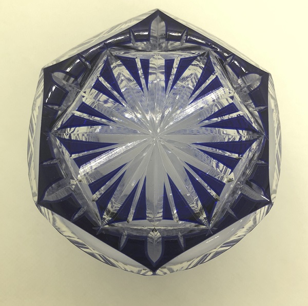切子、幻の八角籠目、底のカット