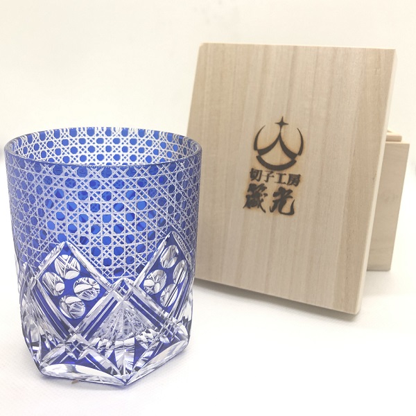 切子、幻の八角籠目、桐箱