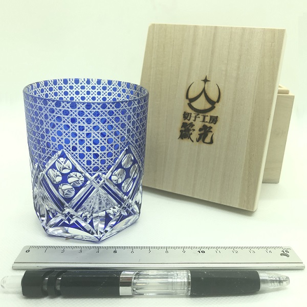 切子、幻の八角籠目、サイズ比較