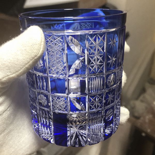切子、乱れ多文様ロックグラス、オリジナル、切子作家、切子職人、父の日、母の日、贈り物