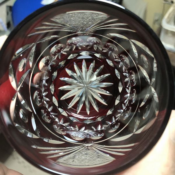 切子、玉七宝に結びロックグラス、結婚祝い、ペアグラス、鮑結び、伝統的な技法、切子作家、