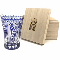 切子、高級、ガラス、創作、切子作家、猫柳タンブラー、ソーダガラス、コップ、贈り物、プレゼント、江戸切子の技法、伝統的
