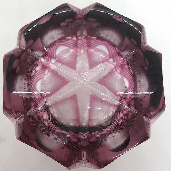 切子、天開remember、金赤、高級、底の形状