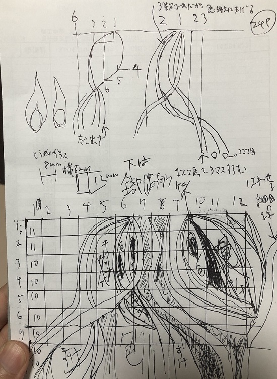 ストリームタンブラー、江戸切子、試作メモ2