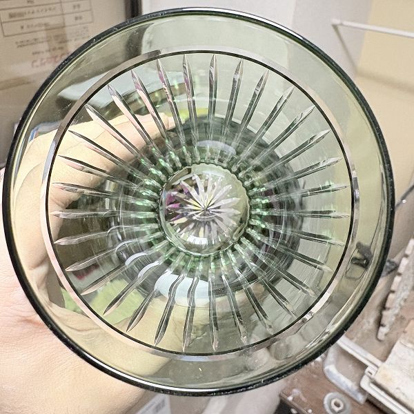 竹林タンブラー緑を上から見た時の写真。